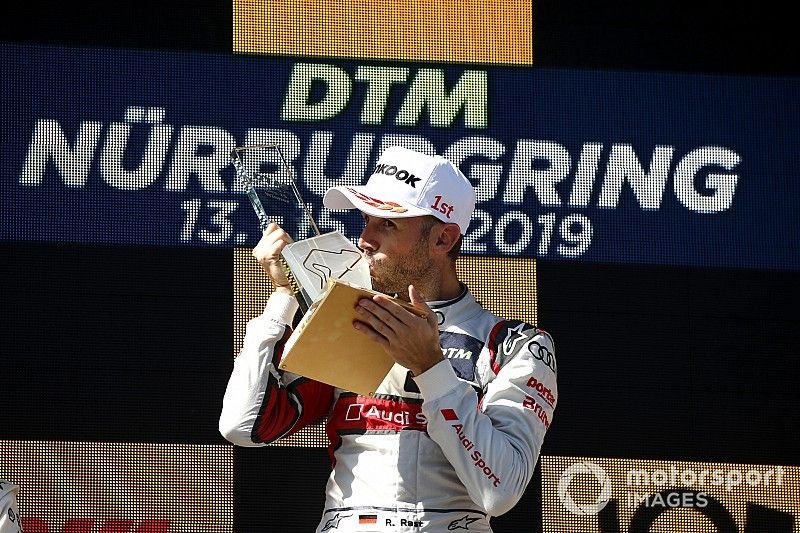 Podium: Race winner René Rast, Audi Sport Team Rosberg