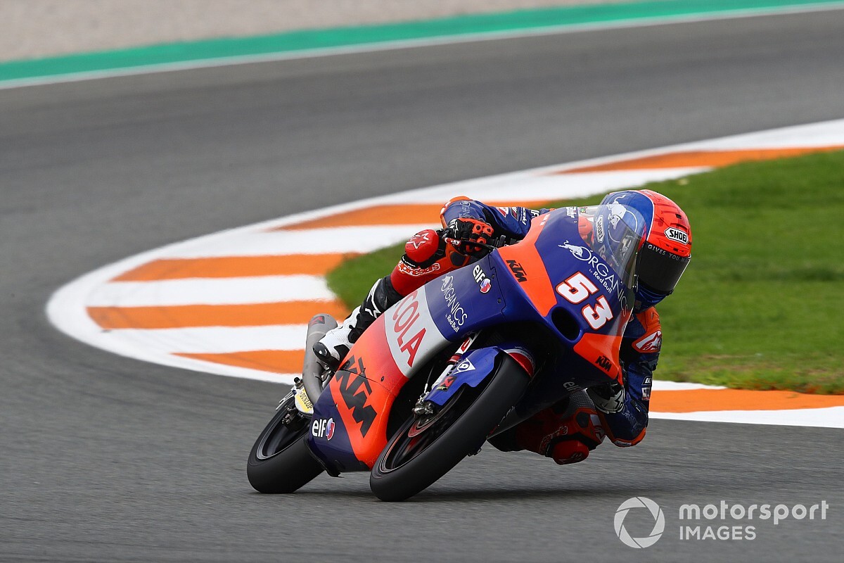 Moto3, Valencia, Libere 3: Oncu comanda un turno bagnato
