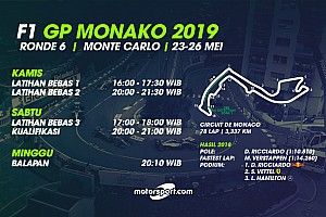 Jadwal lengkap F1 GP Monako 2019