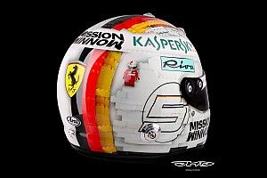 Galería: Vettel estrena un casco "Lego" para el GP de España