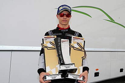 Tris di vittorie a Misano per Mattia Drudi nella Carrera Cup Italia