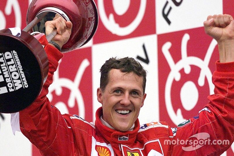 Ganador de la carrera y Campeon del Mundo del 2000 Michael Schumacher, Ferrari