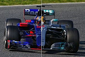 Komparasi dua mobil F1 2017 di trek: Toro Rosso STR12 vs Mercedes W08