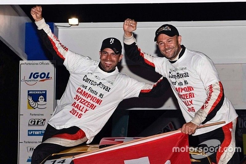 Sébastien Carron et Lucien Revaz, Ford Fiesta R5, Team Balbosca, podium