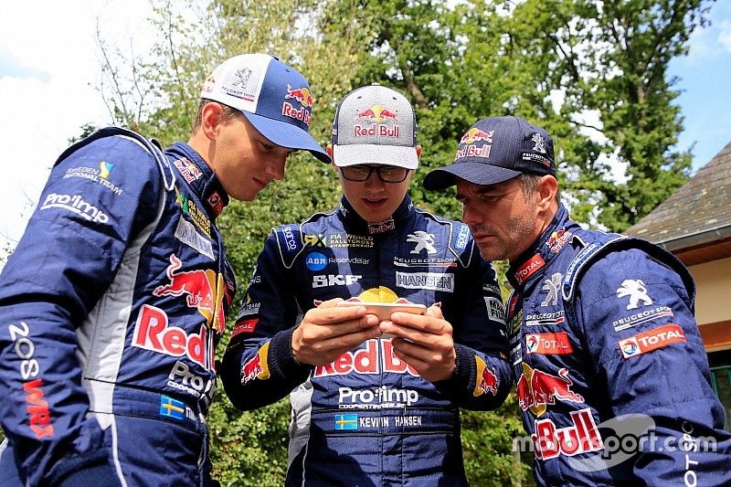 Timmy Hansen, Kevin Hansen, Sebastien Loeb, Team Peugeot-Hansen, Peugeot 208 WRX