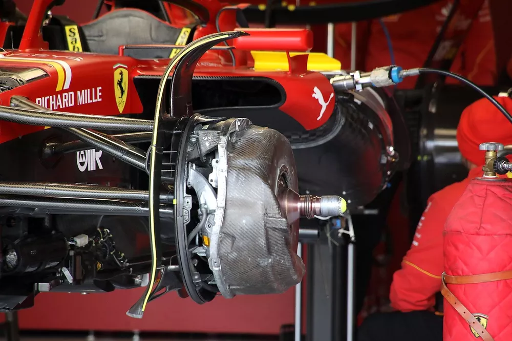 Ferrari SF-24 front brake drum detail