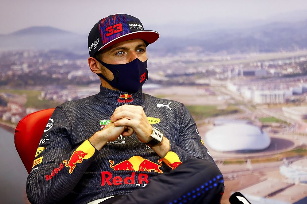 Max Verstappen, Red Bull Racing, 2nd position, in the post race Press Conference