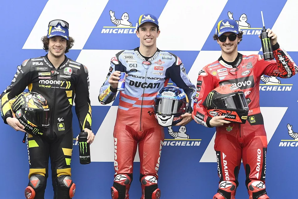 Marco Bezzecchi, VR46 Racing Team, Alex Marquez, Gresini Racing, Francesco Bagnaia, Ducati Team