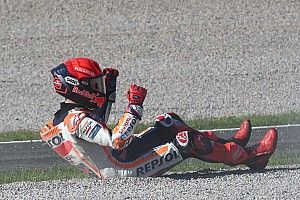 Márquez advierte a Mir y Rins que con la Honda deben aprender a convivir con las caídas