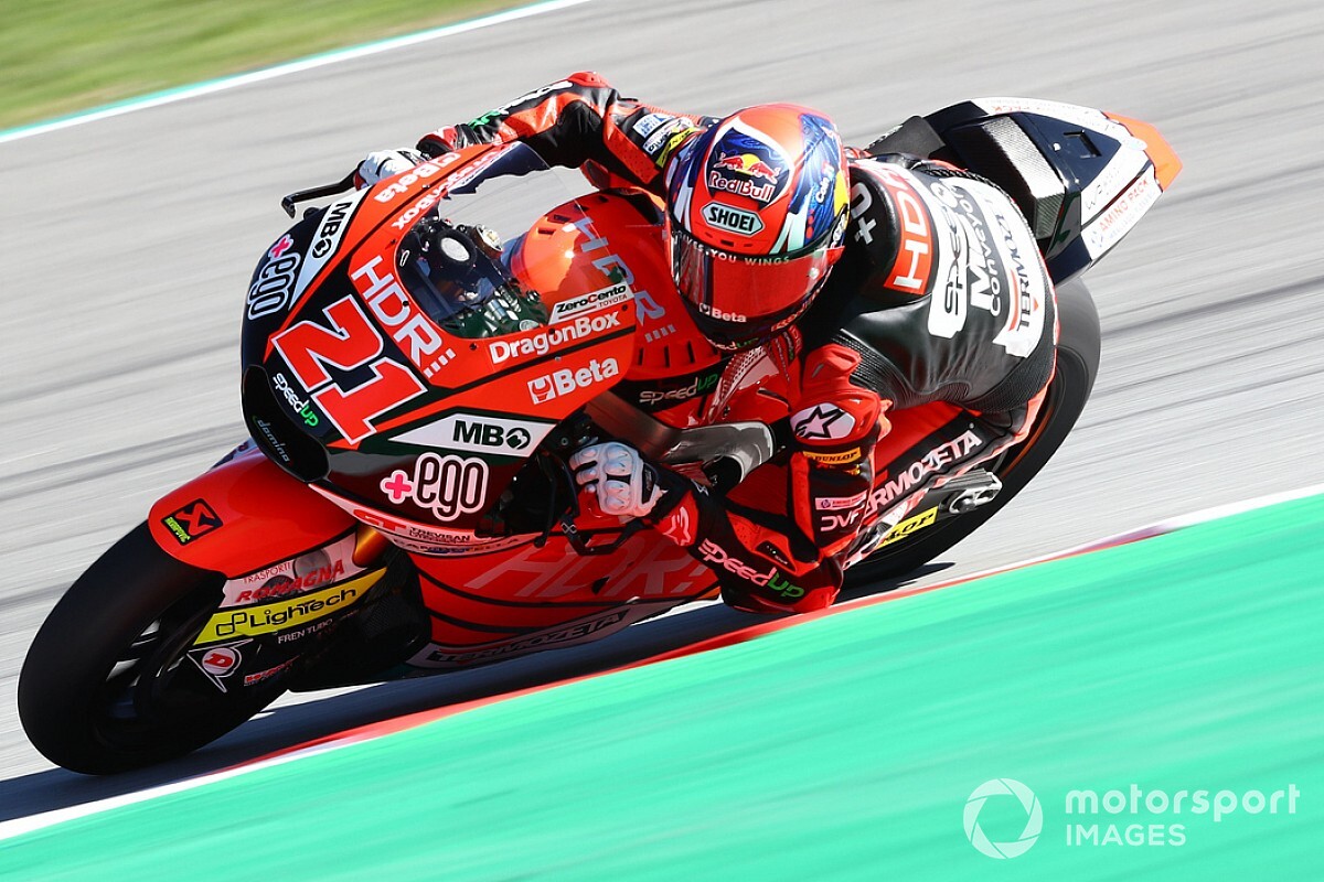 Aragon Moto2: Lowes düştü, Di Giannantonio lider