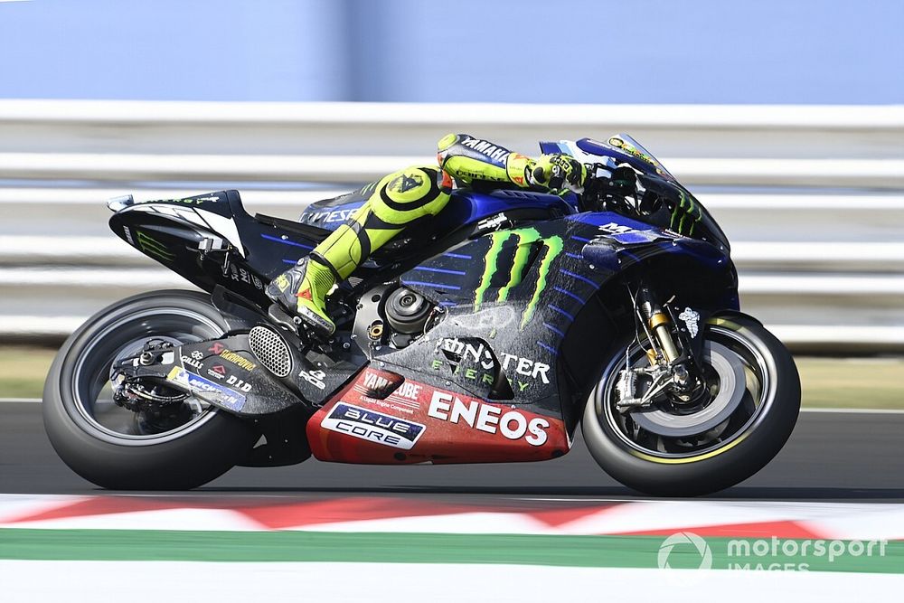 Valentino Rossi, Yamaha Factory Racing, después de su caída