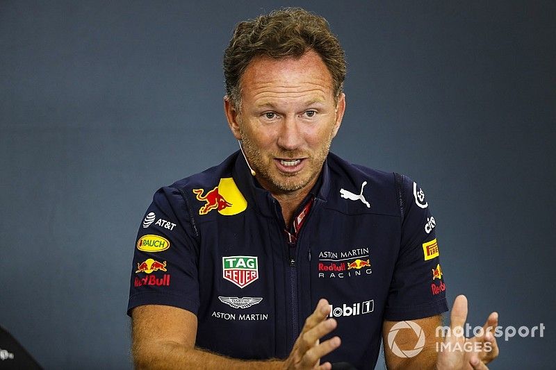 Christian Horner, Team Principal, Red Bull Racing, in conferenza stampa