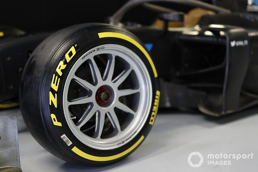 Jean Alesi tests the new Pirelli 18 inch tyres for next seasons F2 Car