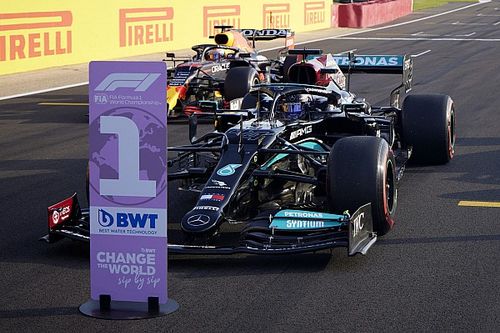 De startopstelling voor de F1-sprintkwalificatie op Silverstone