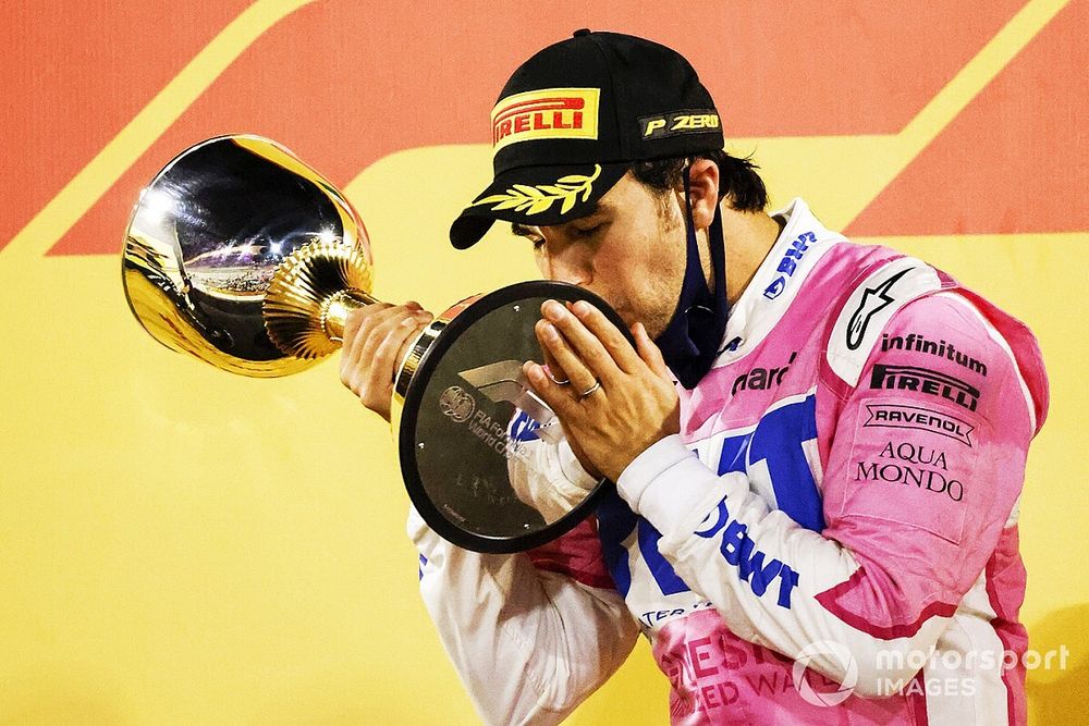 Sergio Perez, Racing Point viert op het podium