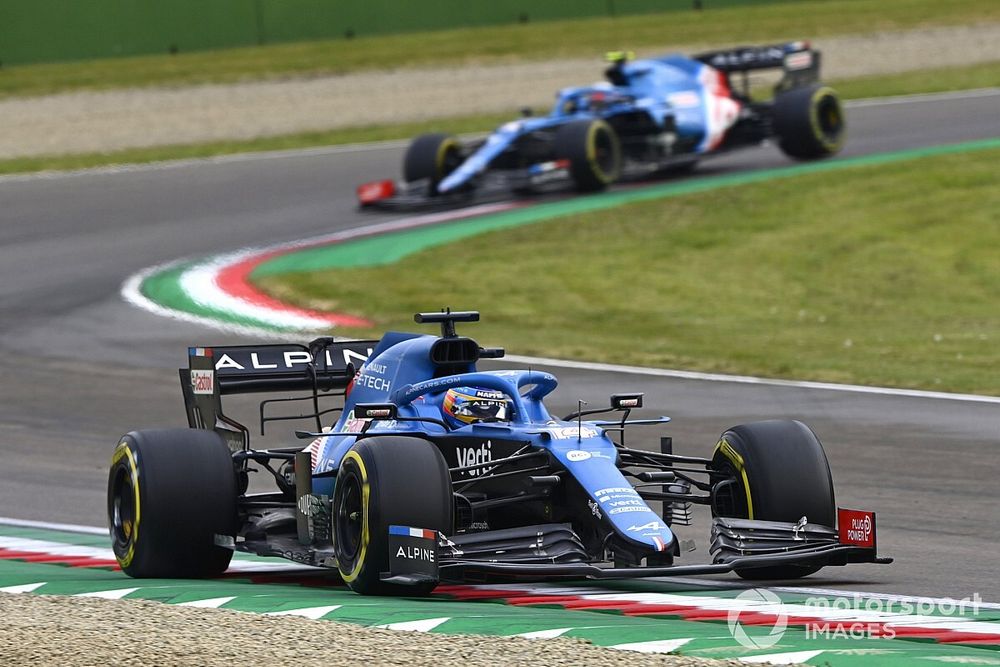 Fernando Alonso, Alpine A521, Esteban Ocon, Alpine A521