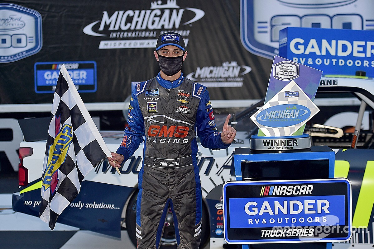Zane Smith earns first Trucks win in wild OT finish at Michigan