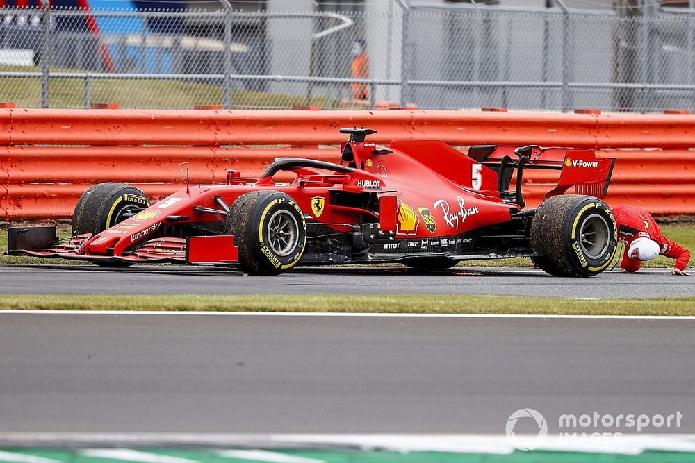 Sebastian Vettel, Ferrari SF1000 si ritira dalla sessione