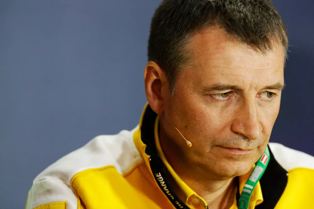 Rob White, Chief Technical Officer, Renault Sport F1, in the team principals Press Conference.