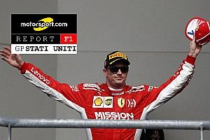 Motorsport Report: negli Usa la Ferrari sogna con Raikkonen, soffre con Vettel