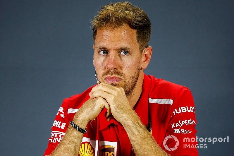 Sebastian Vettel, Ferrari, en conférence de presse