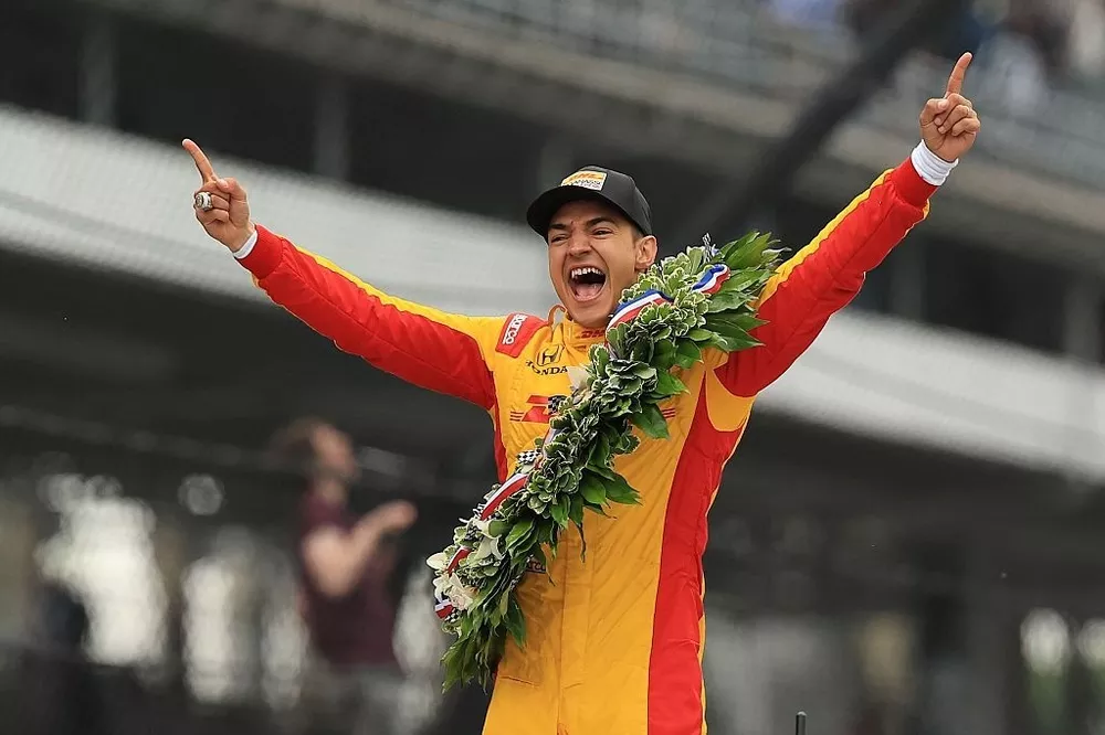 Race winner Alex Palou, Chip Ganassi Racing Honda
