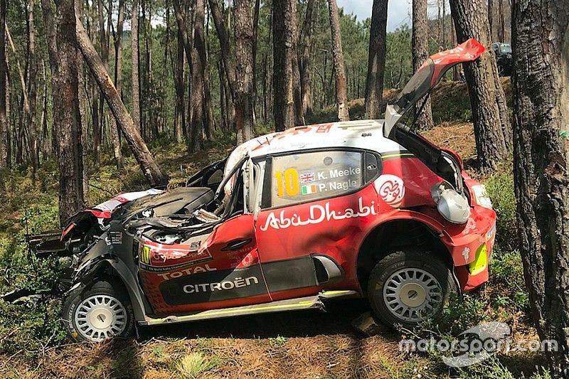 Kris Meeke, Paul Nagle, Citroën C3 WRC, Citroën World Rally Team, choque