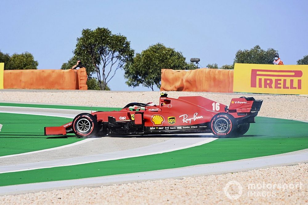 Charles Leclerc, Ferrari SF1000, spins