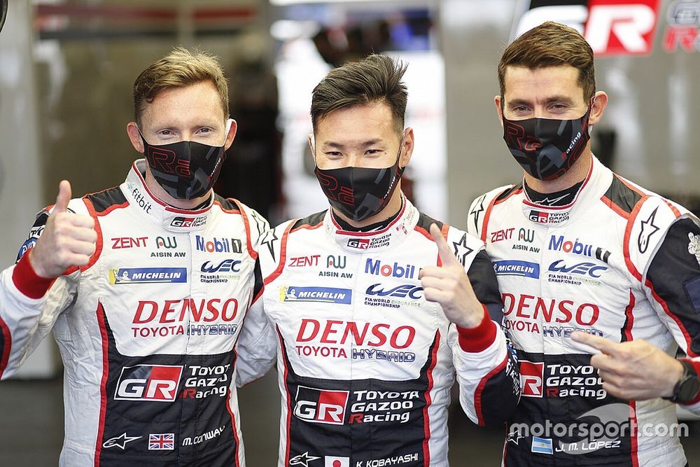 Polesitter #7 Toyota Gazoo Racing Toyota TS050: Mike Conway, Kamui Kobayashi, Jose Maria Lopez
