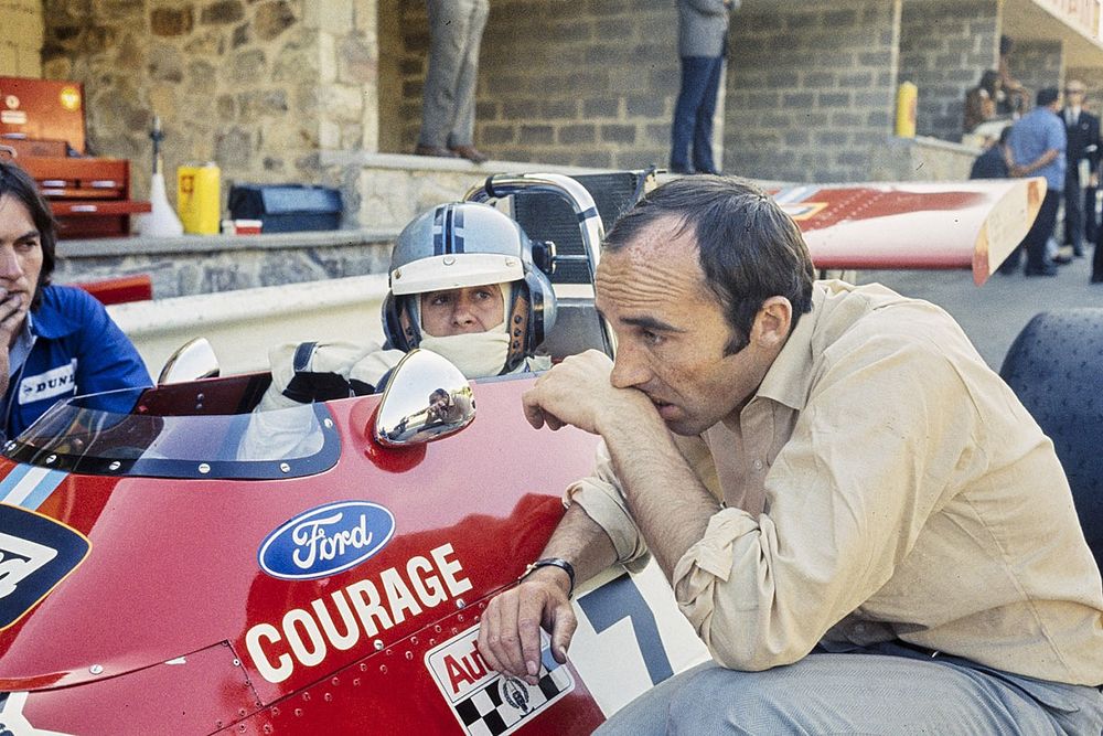 Piers Courage, De Tomaso 308 Ford and Frank Williams