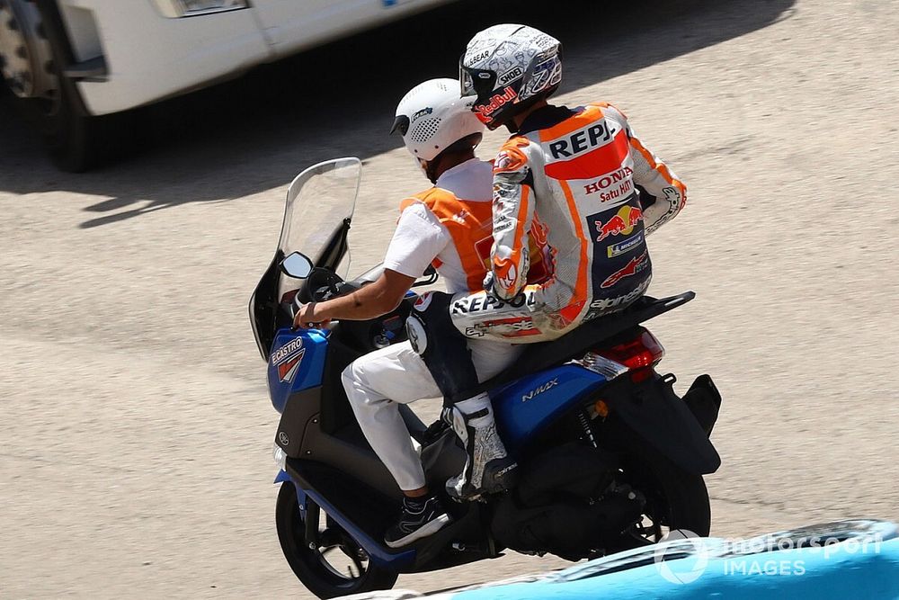 Alex Marquez, Repsol Honda Team after crash