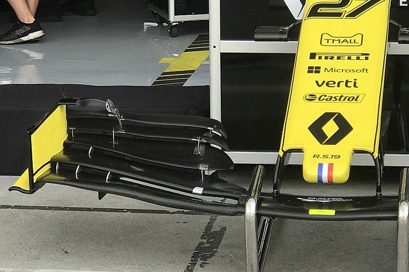 Renault F1 Team R.S.19, dettaglio dell'ala frontale