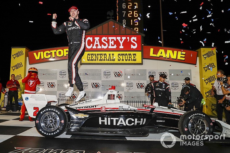 Iowa IndyCar: Newgarden wins rain-disrupted race, Dixon stars
