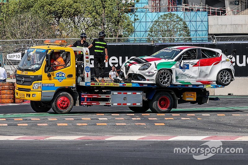 Giovanardi ai 200km/h a muro a Wuhan, Alfa Romeo riparata a tempo di record