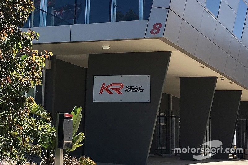 Nissan Motorsport factory in Melbourne with Kelly Racing branding