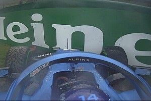 Accidente de Alonso camino de la parrilla de la F1 en Imola