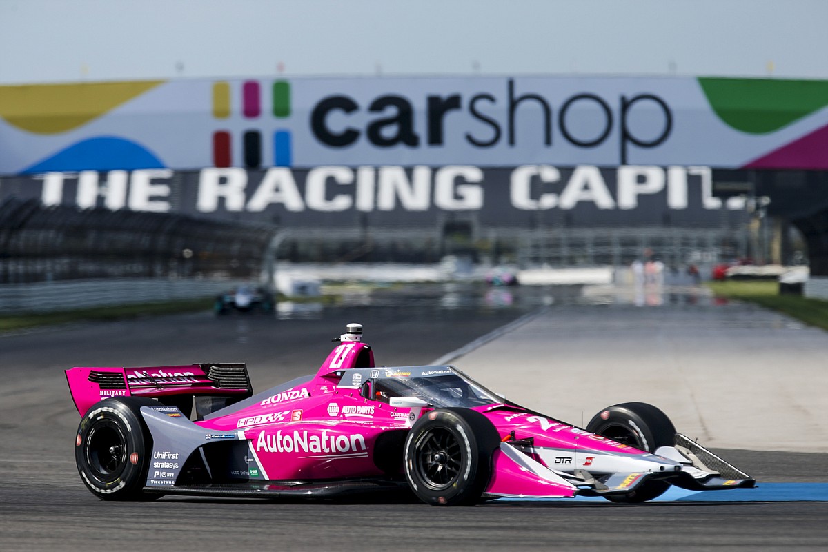 IndyCar GP Indy: Rossi leads Harvey in opening practice