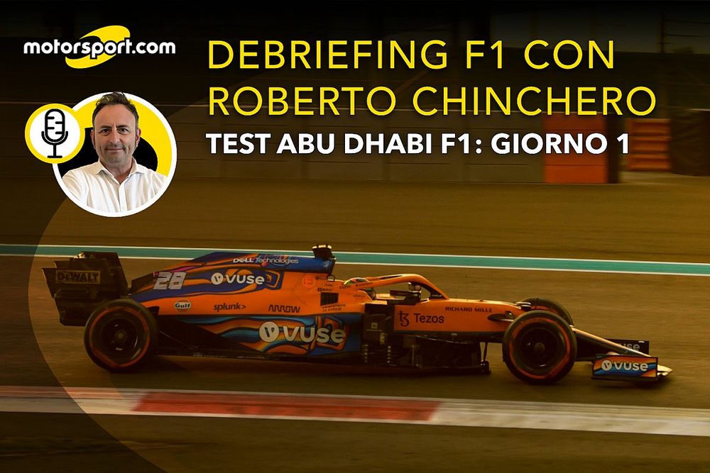 Cover "Debriefing F1 con Roberto Chinchero": Test Abu Dhabi, Giorno 1