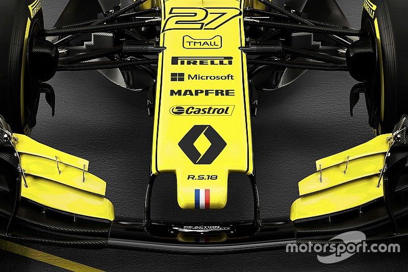 Avant de la Renault F1 Team RS18