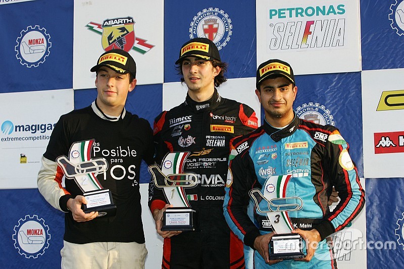 Gara 3: Colombo si impone a Monza davanti a Rodriguez e Kush Maini