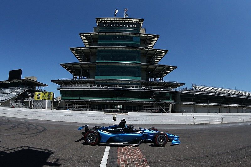 Juan Pablo Montoya testing the 2018 Chevrolet IndyCar