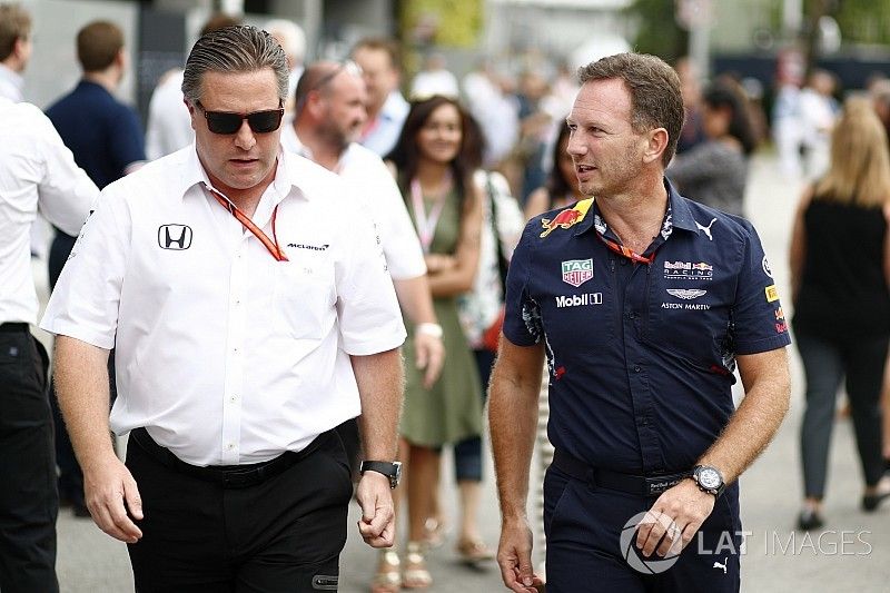 Zak Brown, Executive Director, McLaren Technology Group, Christian Horner, Team Principal, Red Bull 