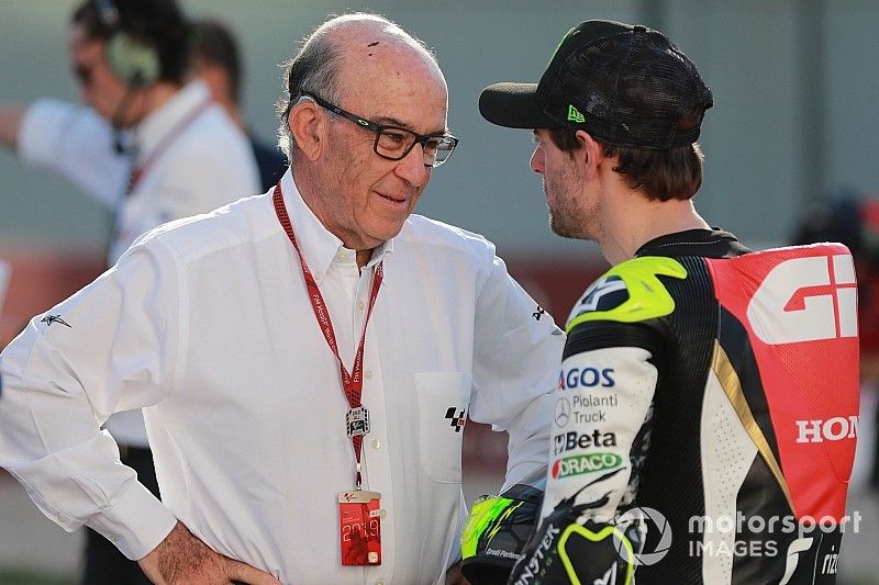 Carmelo Ezpeleta, CEO Dorna Sports, Cal Crutchlow, Team LCR Honda