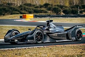 Mercedes Formula E car makes track debut