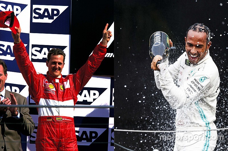 La comparación de los 6 mundiales de Schumacher y Hamilton