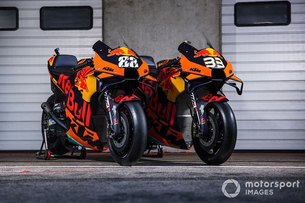 Bikes of Miguel Oliveira, Red Bull KTM Factory Racing and Brad Binder, Red Bull KTM Factory Racing