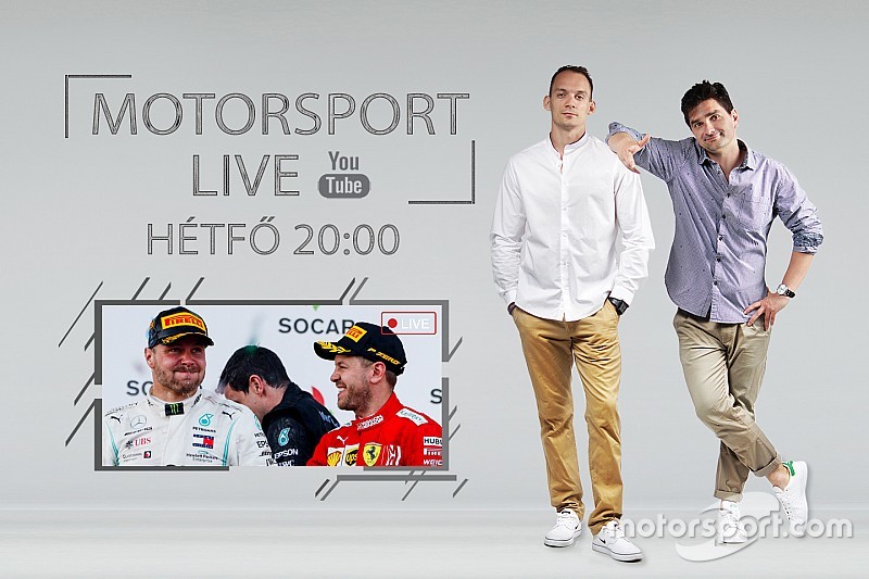 ÉLŐ F1-ES MŰSOR: Ismét tarolt a Mercedes, mi történt Bakuban?