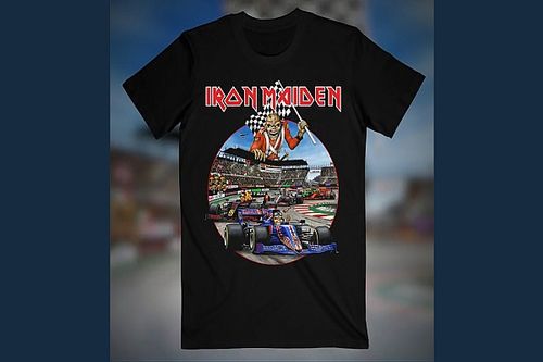 "Checo" P&eacute;rez, protagonista de una camiseta de Iron Maiden