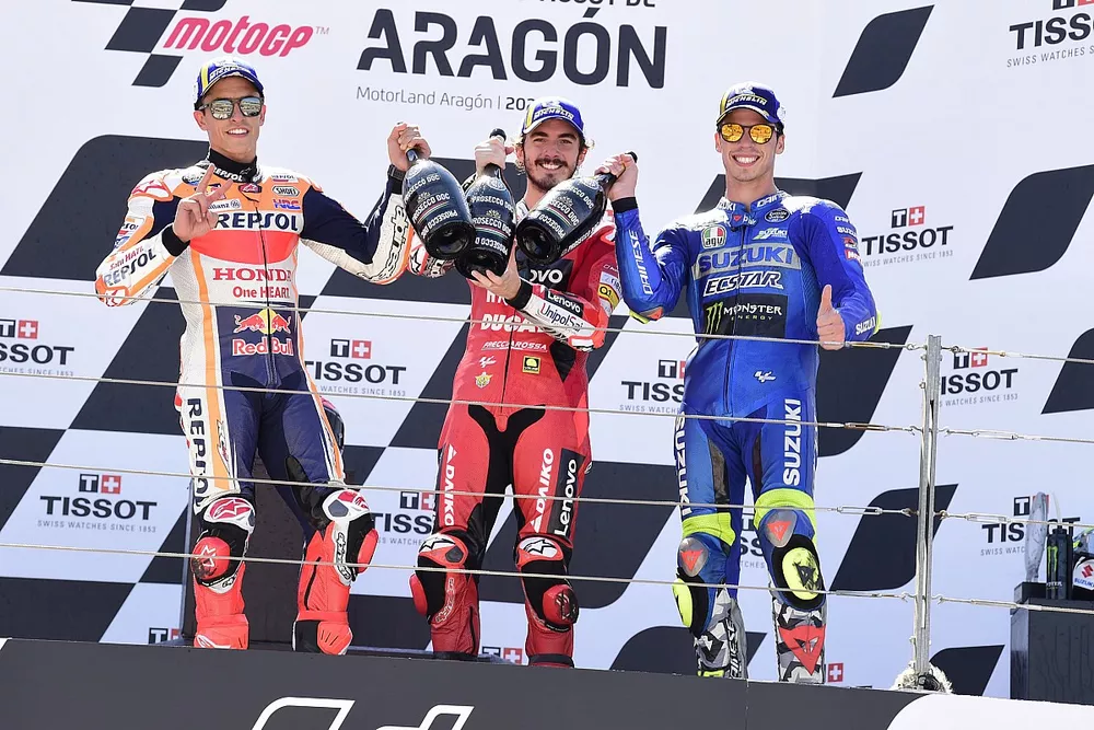 Marc Marquez, Repsol Honda Team, Francesco Bagnaia, Ducati Team, Joan Mir, Team Suzuki MotoGP