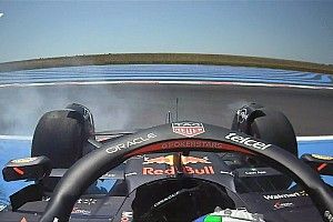 VIDEO: Perez schrijft setje banden af met spin in eerste training Frankrijk